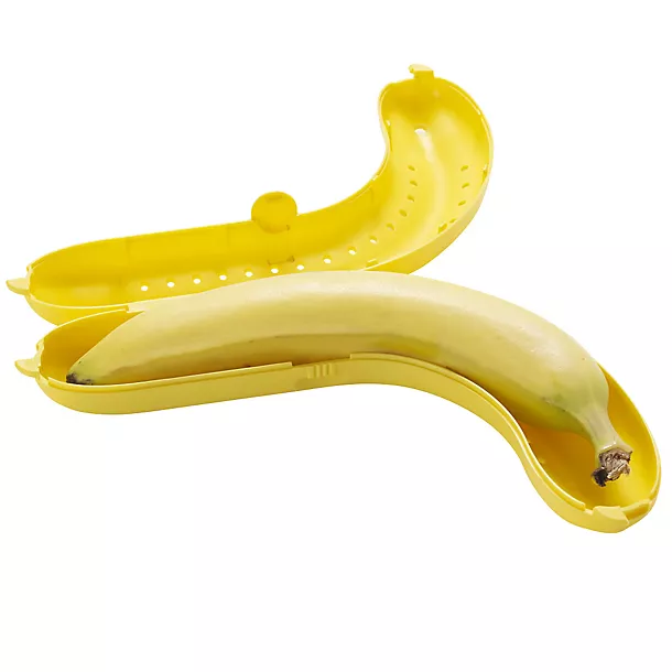 Funda protectora para plátanos Banana Guard de plástico amarillo