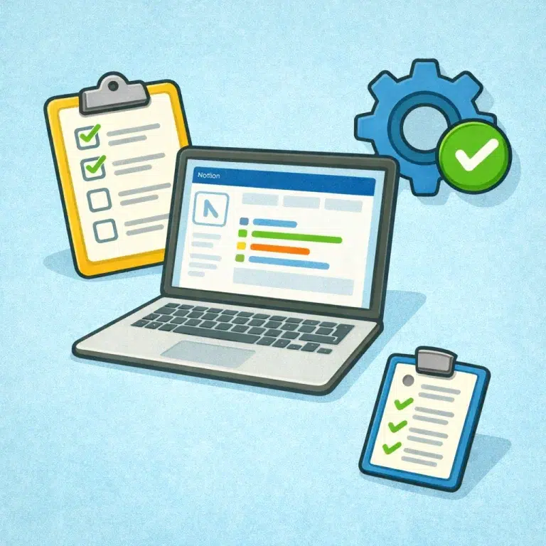 Ilustración de herramientas digitales sencillas que ahorran tiempo y mejoran la productividad