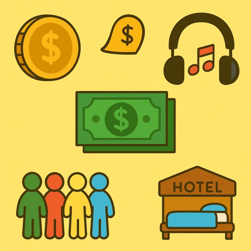 Ilustración de negocios absurdos pero reales que generan millones de euros