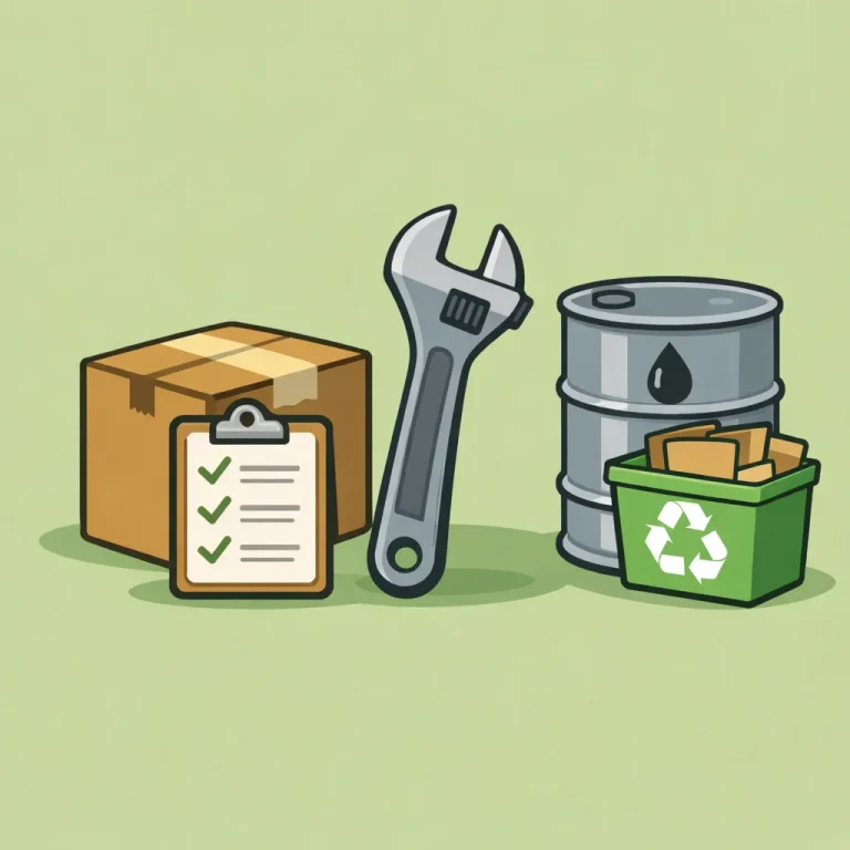 Ilustración de negocios pequeños con servicios técnicos y tareas recurrentes