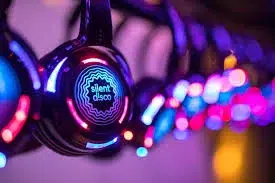 Auriculares de silent disco iluminados